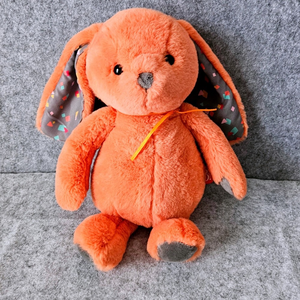 B. Softies Orange Bunny Rabbit Plush Stuffed Animal Geometric Ears CH0940-01